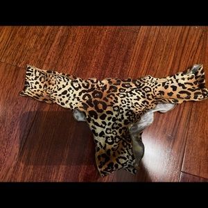 Luli Fama leopard print cheeky bikini bottoms XS
